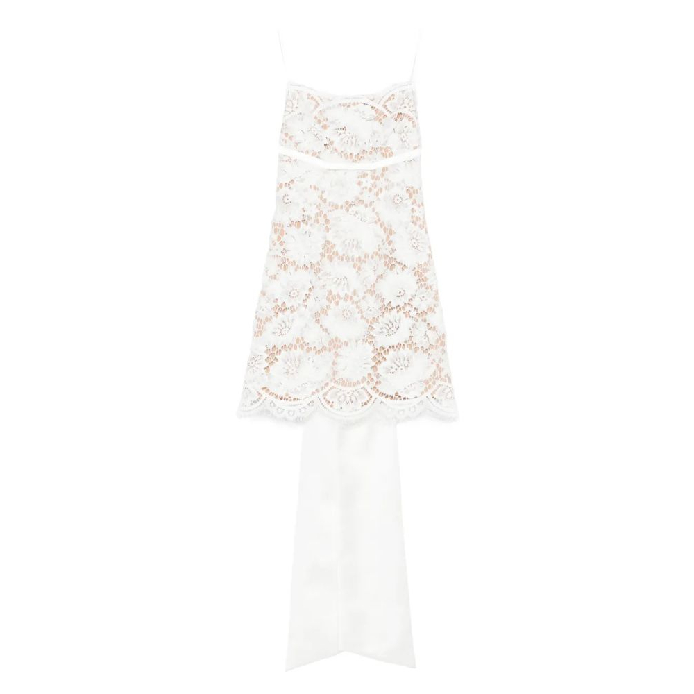 Robe mini 'Lace Scalloped-Hem' pour Femmes