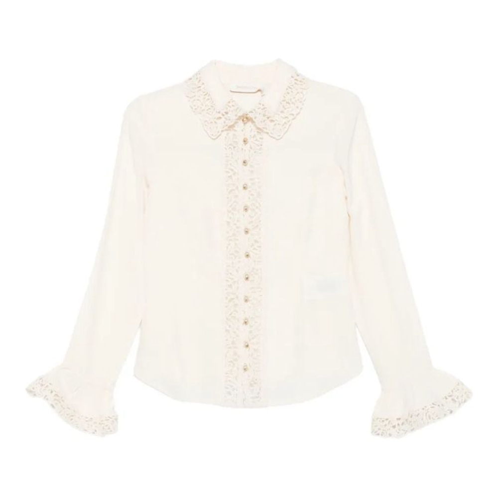 Blouse 'Lace-Trimmed' pour Femmes