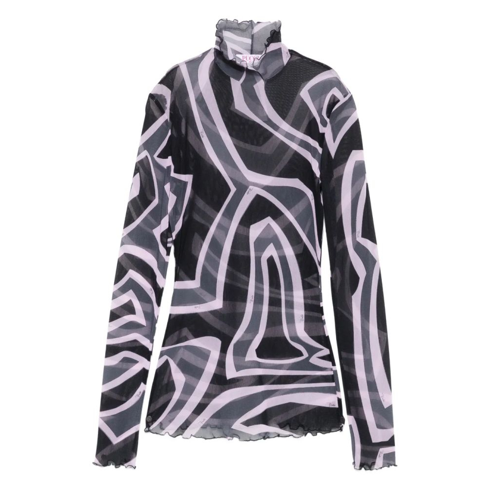 Col roulé 'Abstract-Print' pour Femmes