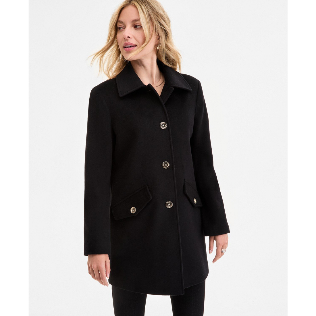 Manteau 'Collared Button-Front' pour Femmes