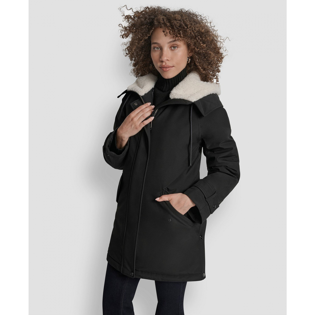 Women's 'Faux-Fur-Lined Hooded Softshell' Coat