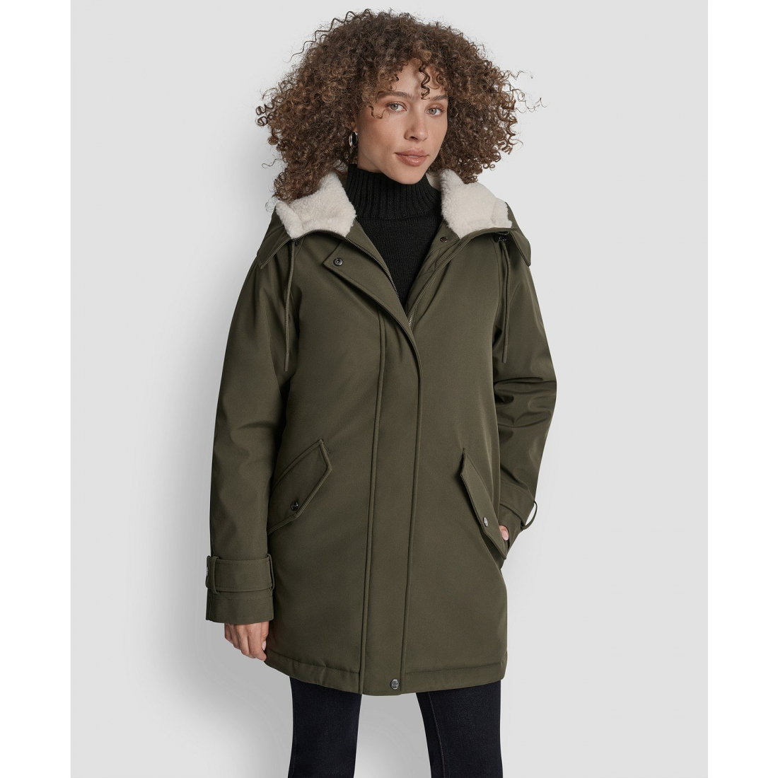 Women's 'Faux-Fur-Lined Hooded Softshell' Coat