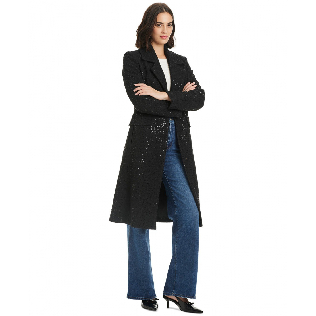 Manteau 'Embellished Single-Breasted' pour Femmes
