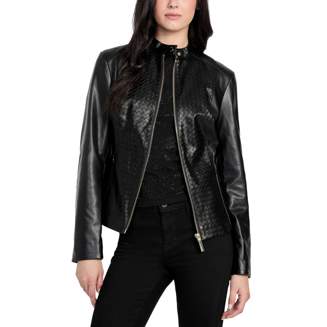 Perfecto 'Faux-Leather Basketweave' pour Femmes