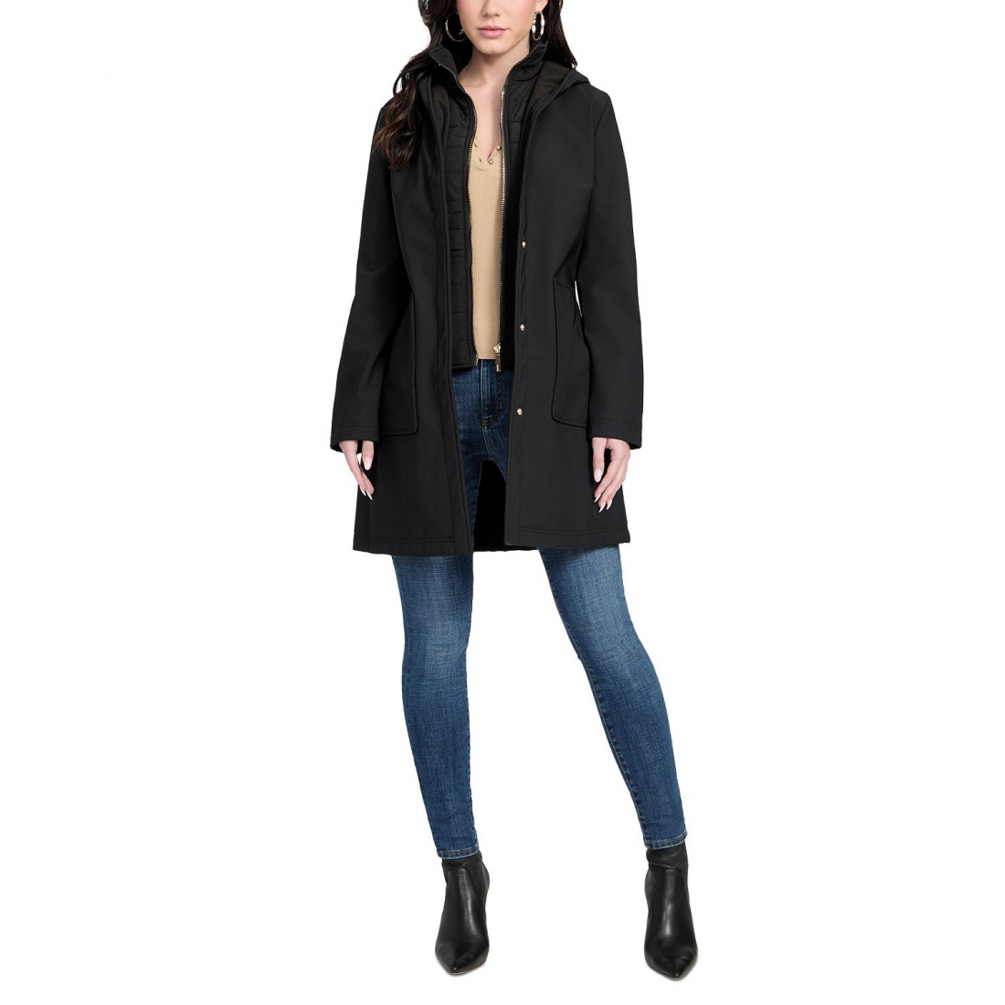 Manteau 'Hooded Bibbed Softshell' pour Femmes