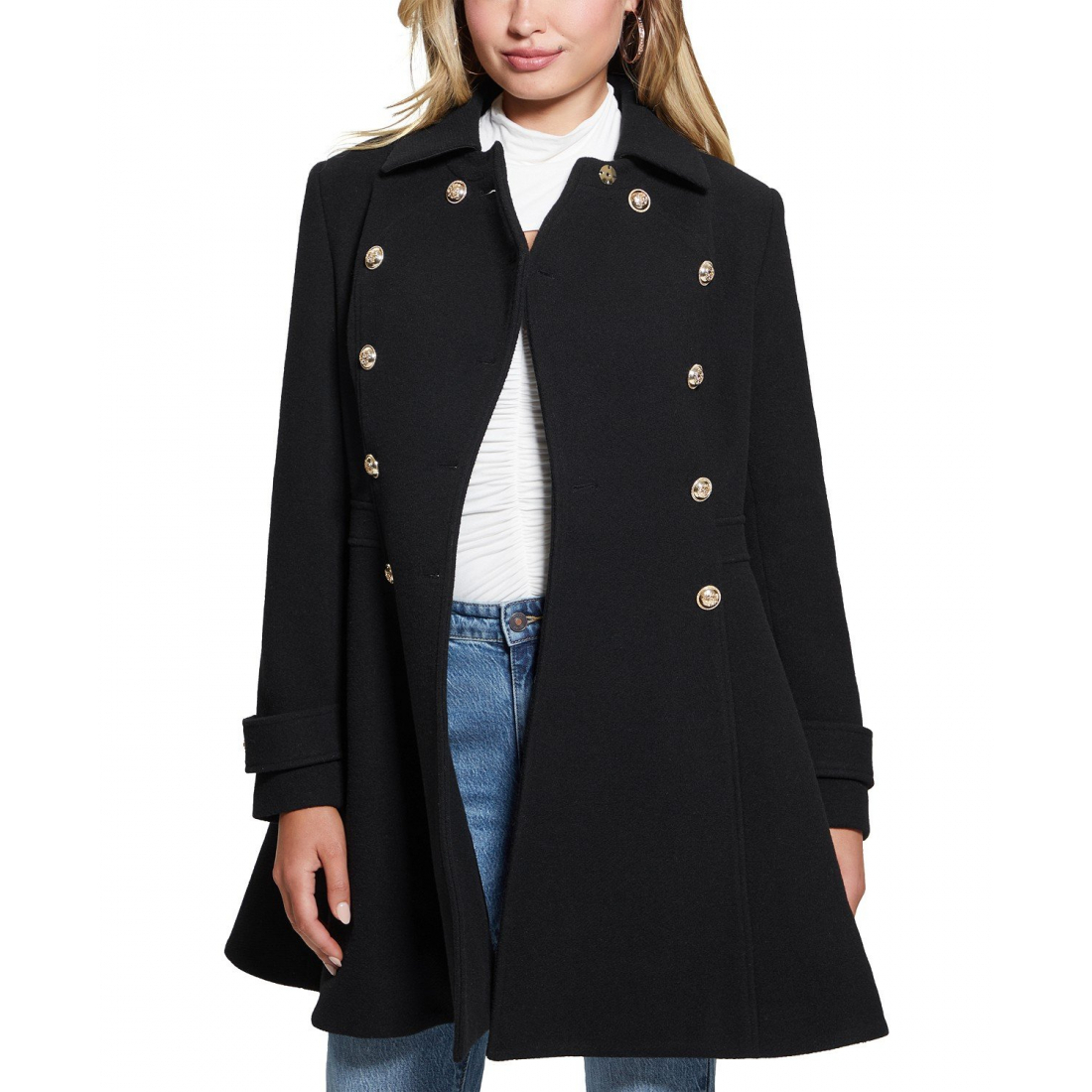 Manteau 'Double-Breasted Skirted' pour Femmes