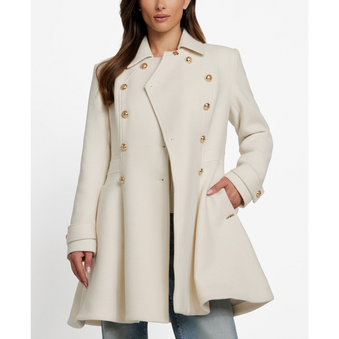 Manteau 'Double-Breasted Skirted' pour Femmes