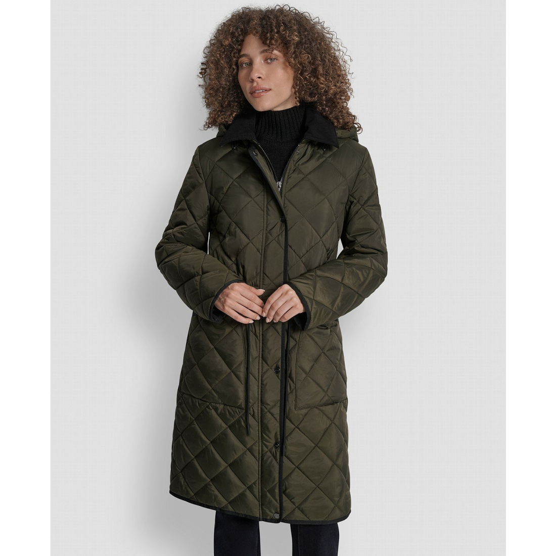 Manteau 'Corduroy-Collar Quilted Anorak' pour Femmes