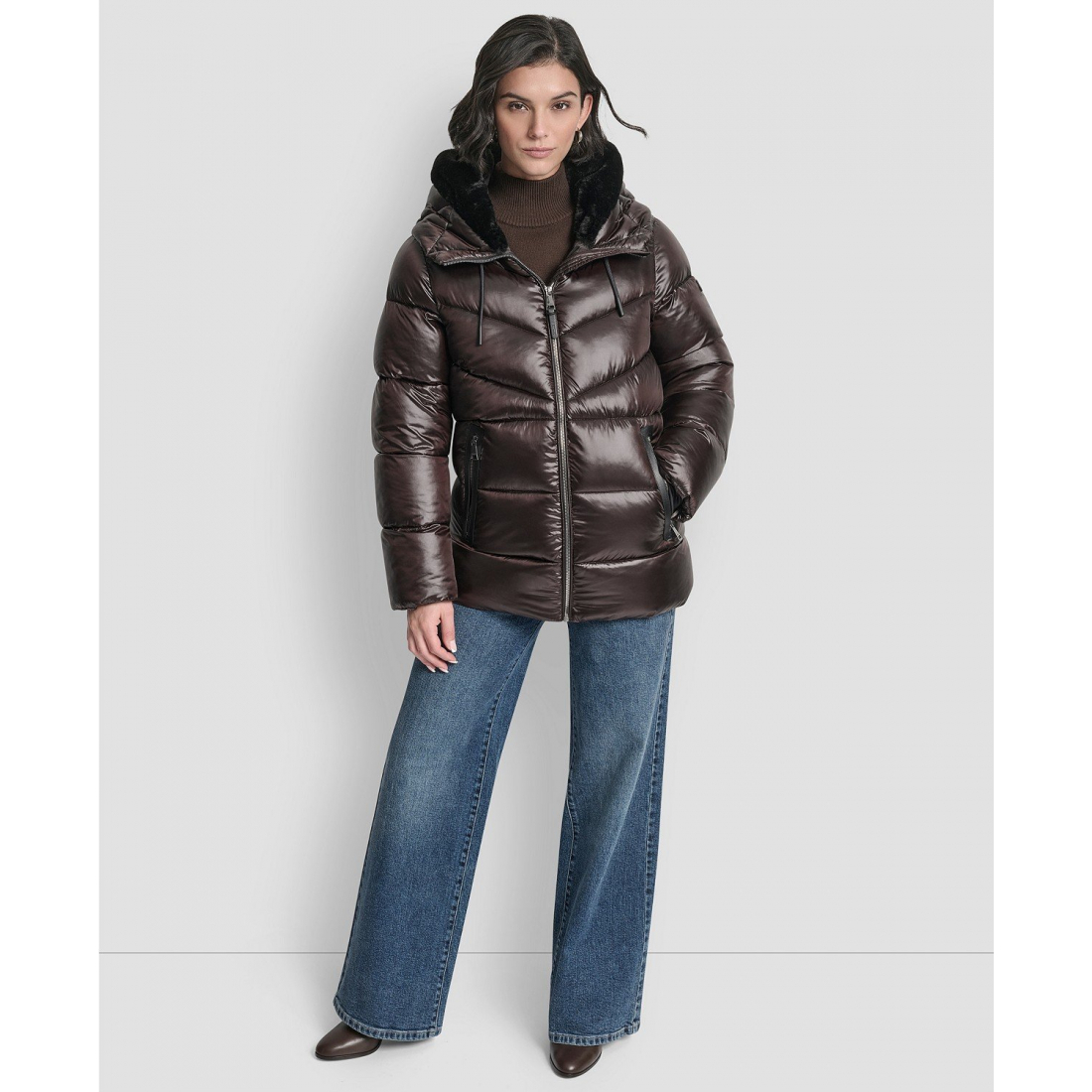 Manteau matelassé 'Shine Hooded' pour Femmes