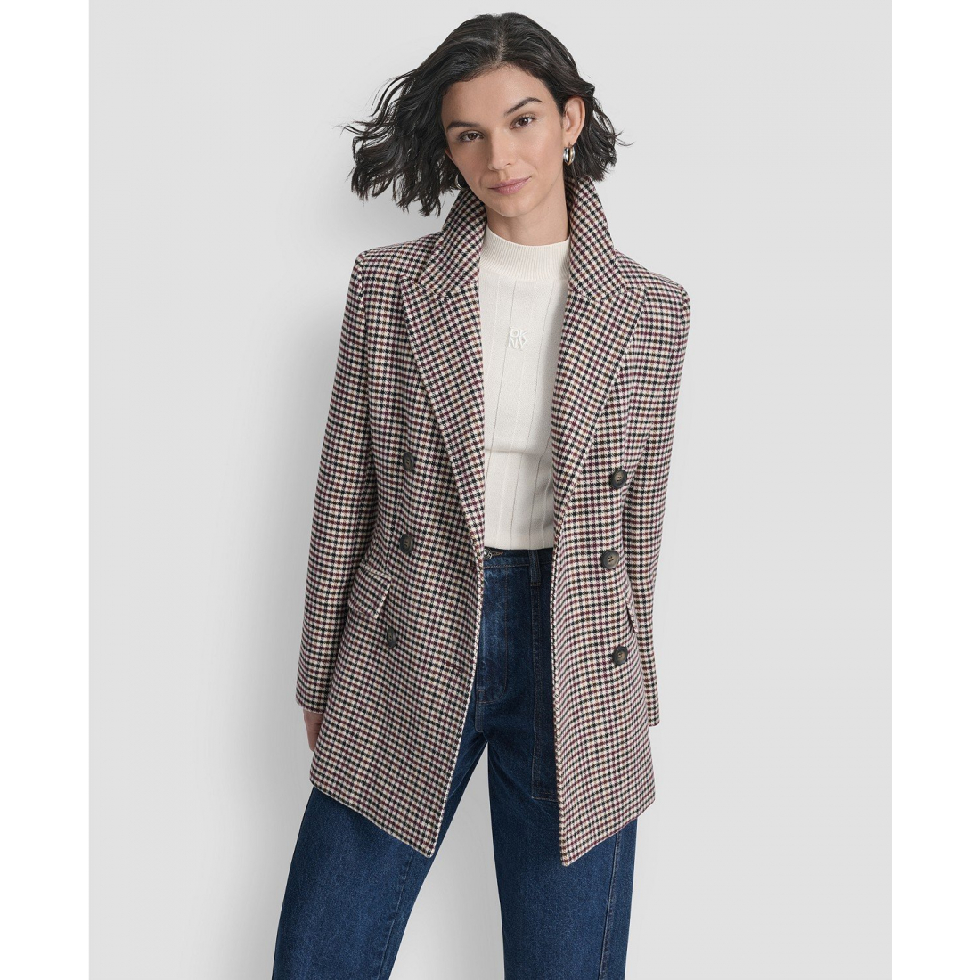 Manteau à ceinture 'Short Double-Breasted Belted Coat' pour Femmes