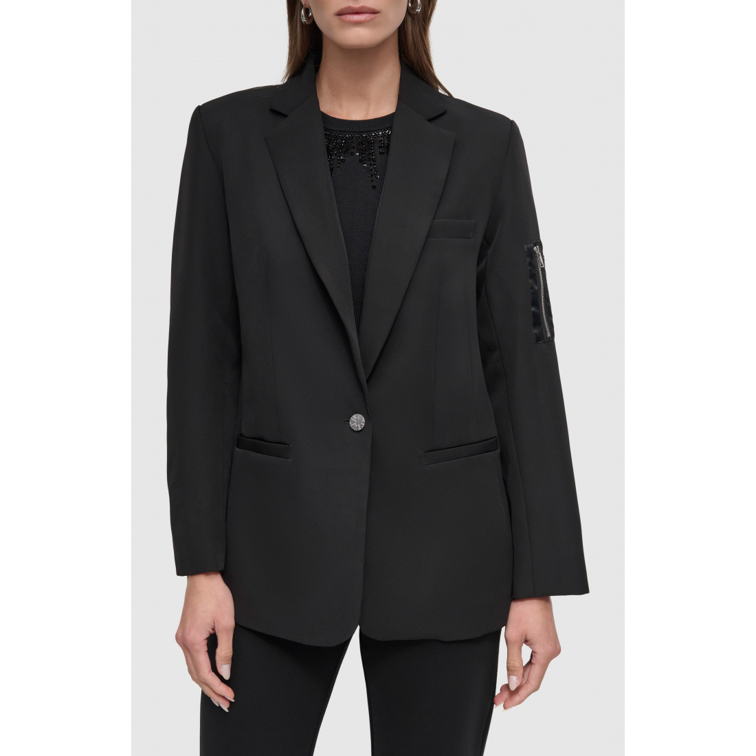 Blazer 'Cargo Sleeve Pocket Ponte Twill' pour Femmes
