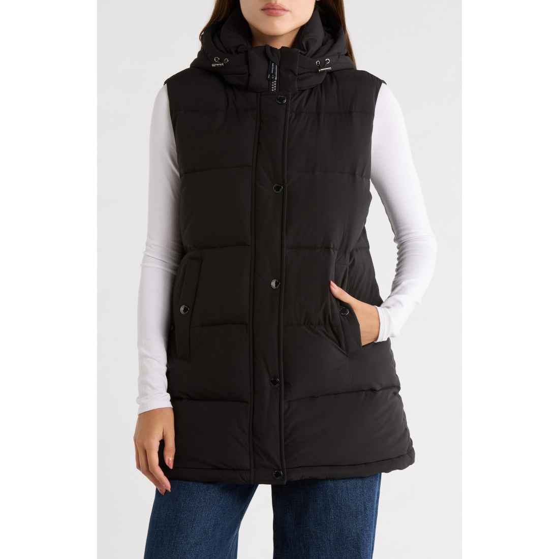 Gilet matelassé 'Longline 450 Fill Power' pour Femmes