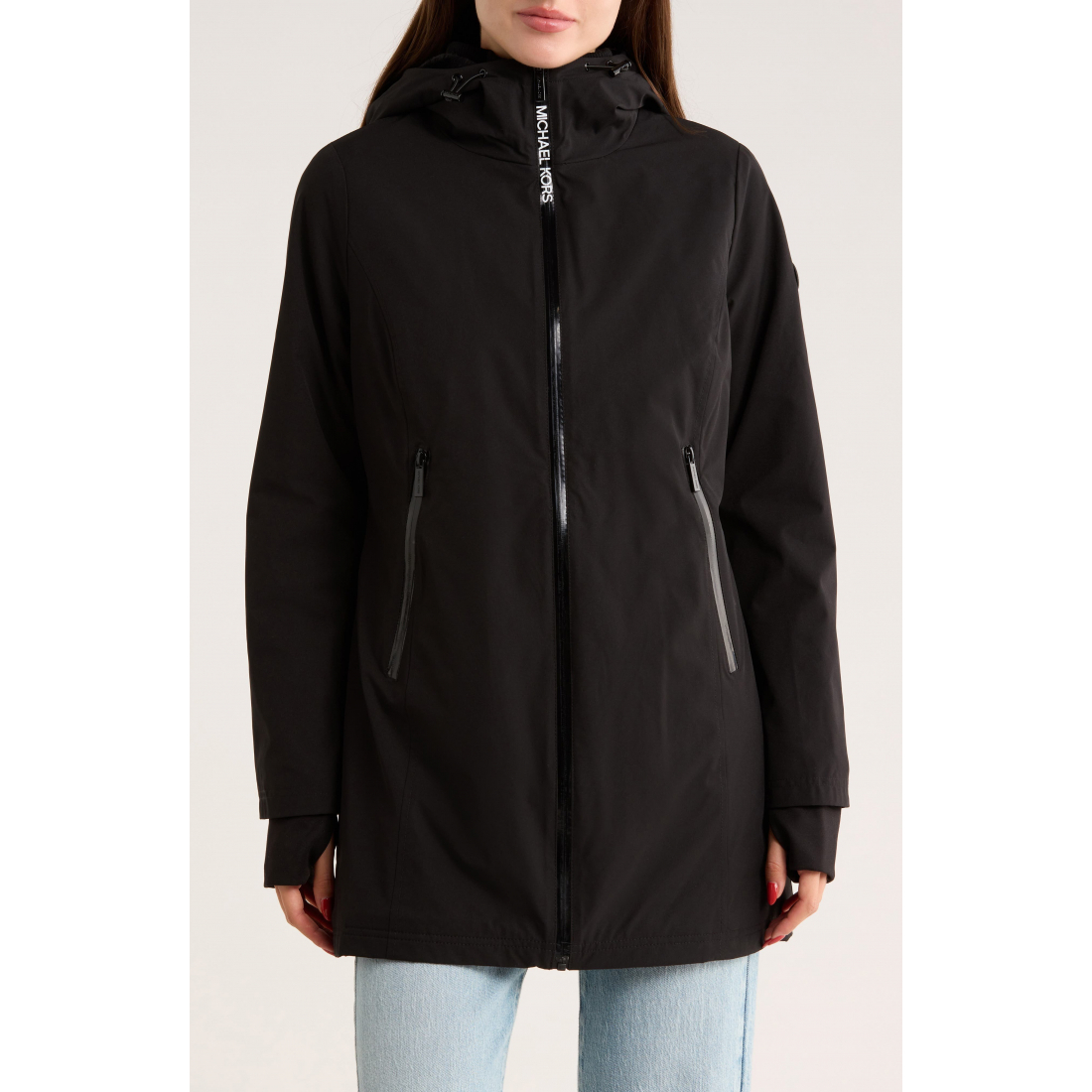 Veste de pluie 'Water Resistant Faux Fur Lined Hood Insulated Softshell' pour Femmes
