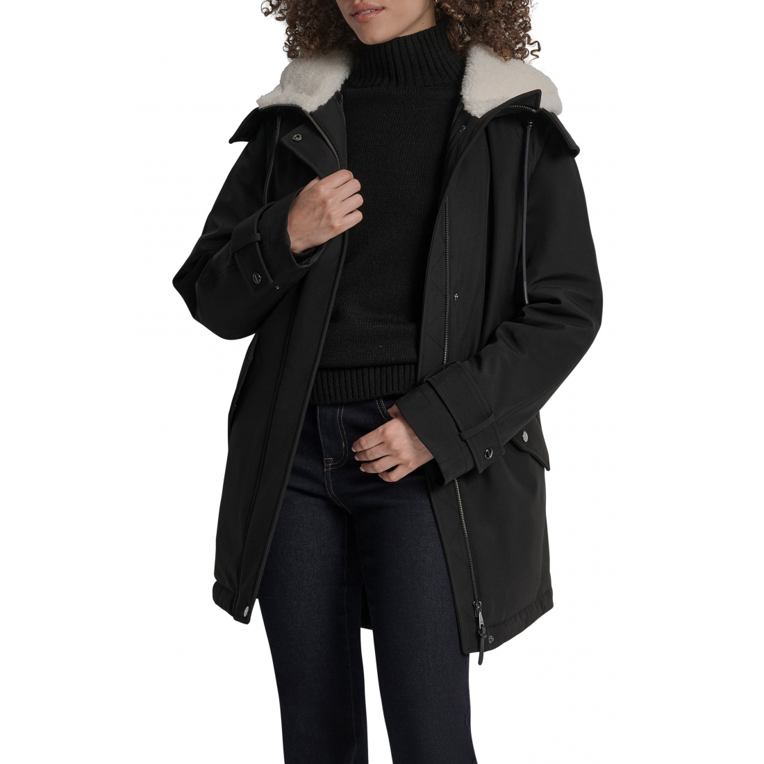 Parka 'Faux Fur Lined Hooded Softshell' pour Femmes