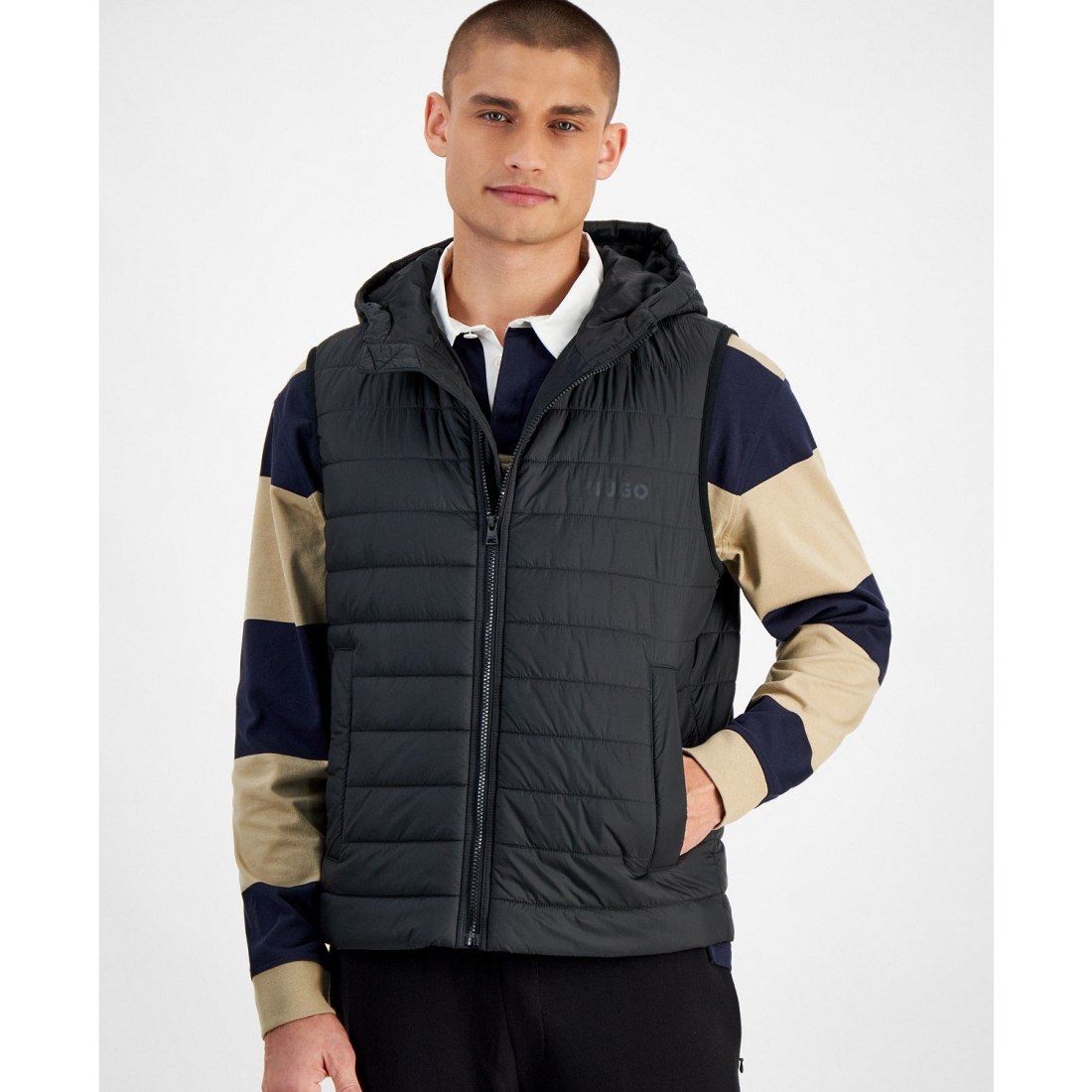 Gilet matelassé 'Barvino2435 Slim-Fit Full-Zip Liner' pour Hommes