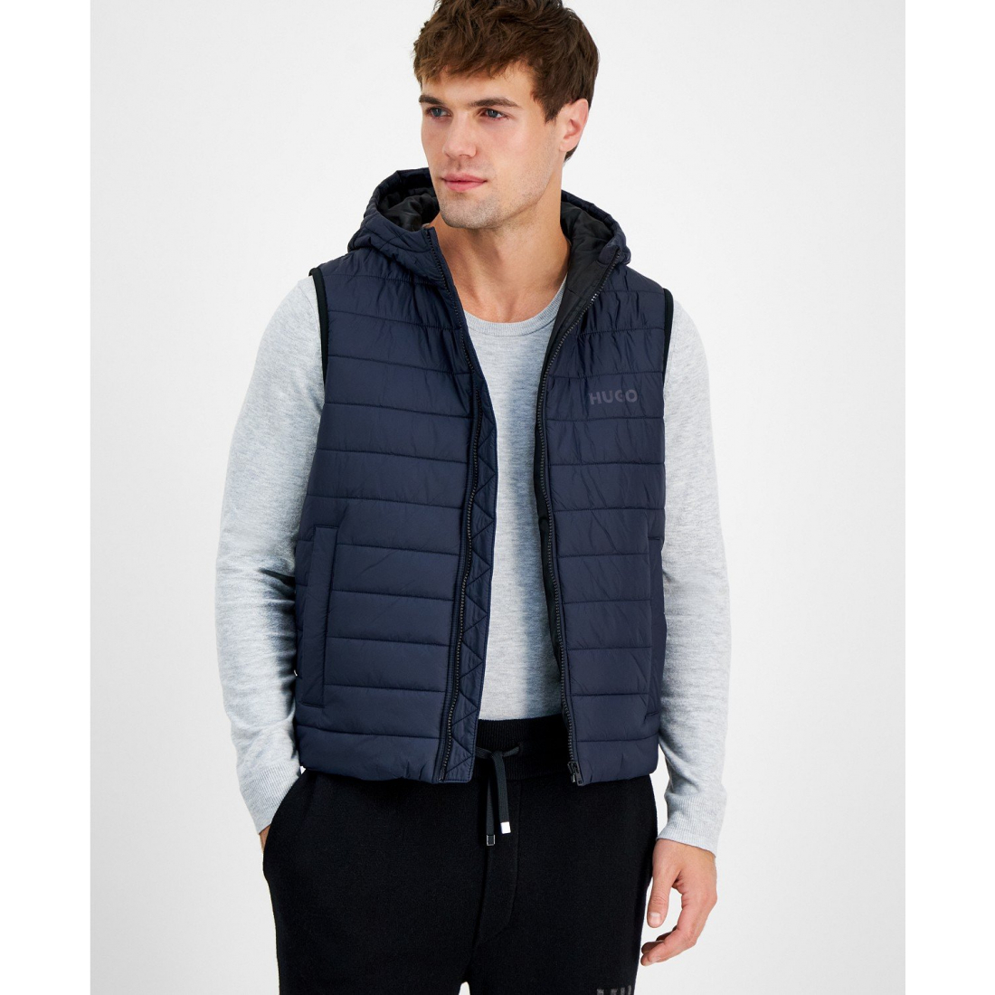 Gilet matelassé 'Barvino2435 Slim-Fit Full-Zip Liner' pour Hommes