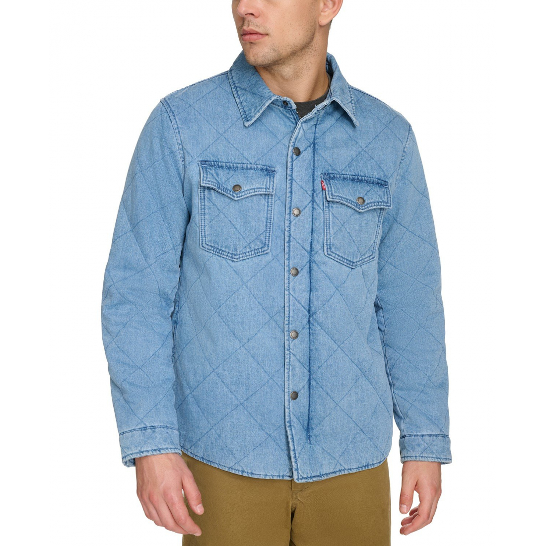 'Diamond-Quilted Western' Jeansjacke für Herren