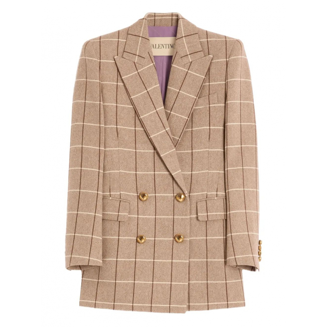 Blazer 'Windowpane-Check Double-Breasted' pour Femmes