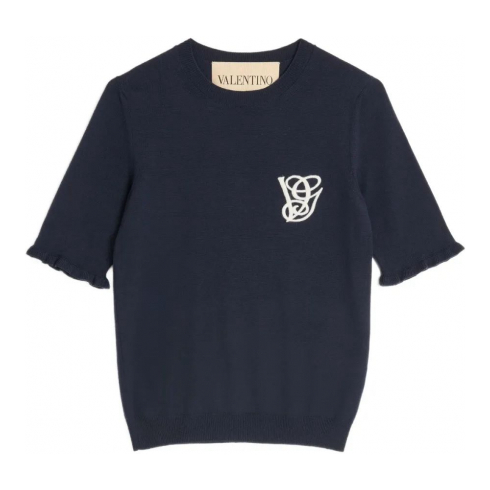 Top à manches 3/4 'Embroidered' pour Femmes