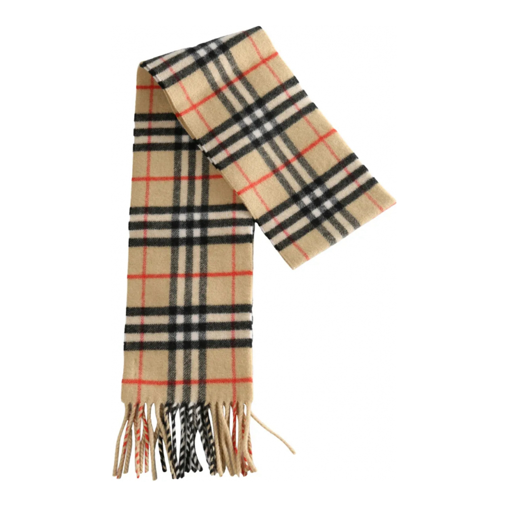 Écharpe en cachemire  'Check-Fringe' pour Hommes