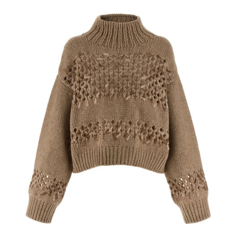 Women's 'Open-Knit Drop-Shoulder' Sweater