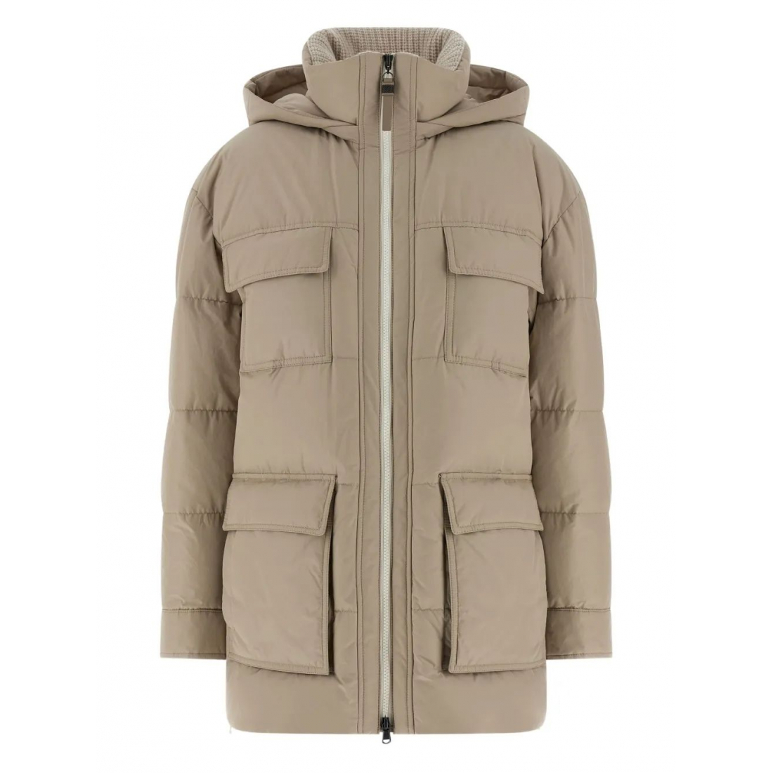 Doudoune en plumes 'Quilted Knitted Neck' pour Femmes