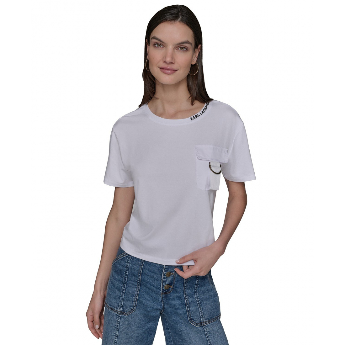 T-shirt 'Buckle-Pocket' pour Femmes
