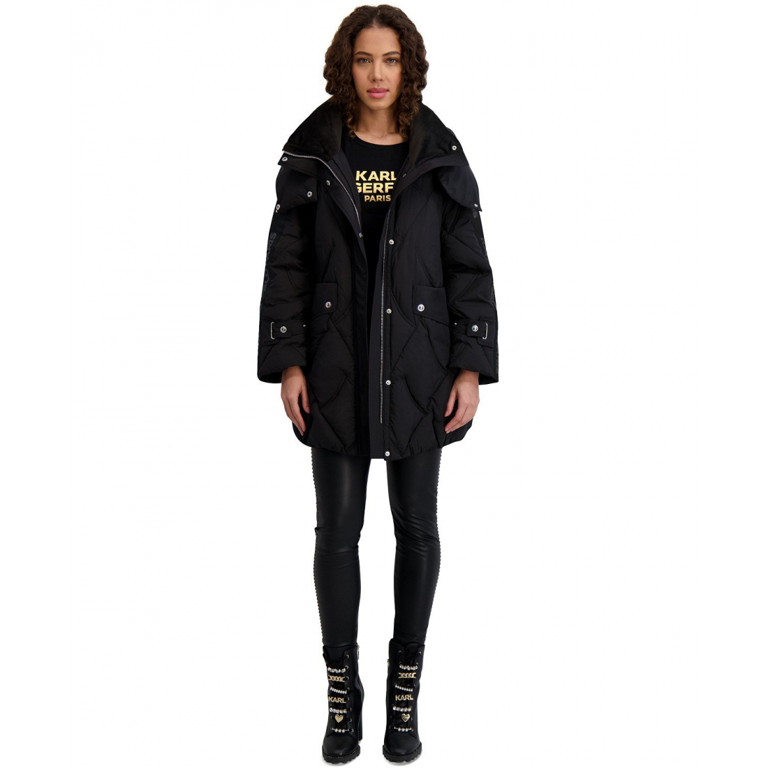 Manteau matelassé 'Hooded A-Line Puffer Coat' pour Femmes