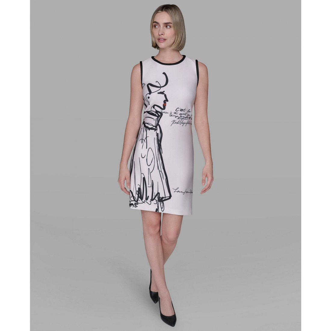 Robe sans manches 'Sleeveless Scuba Shift Dress' pour Femmes