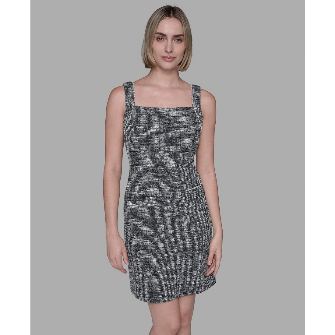 Robe mini 'Metallic Knit Tweed Sheath Mini Dress' pour Femmes