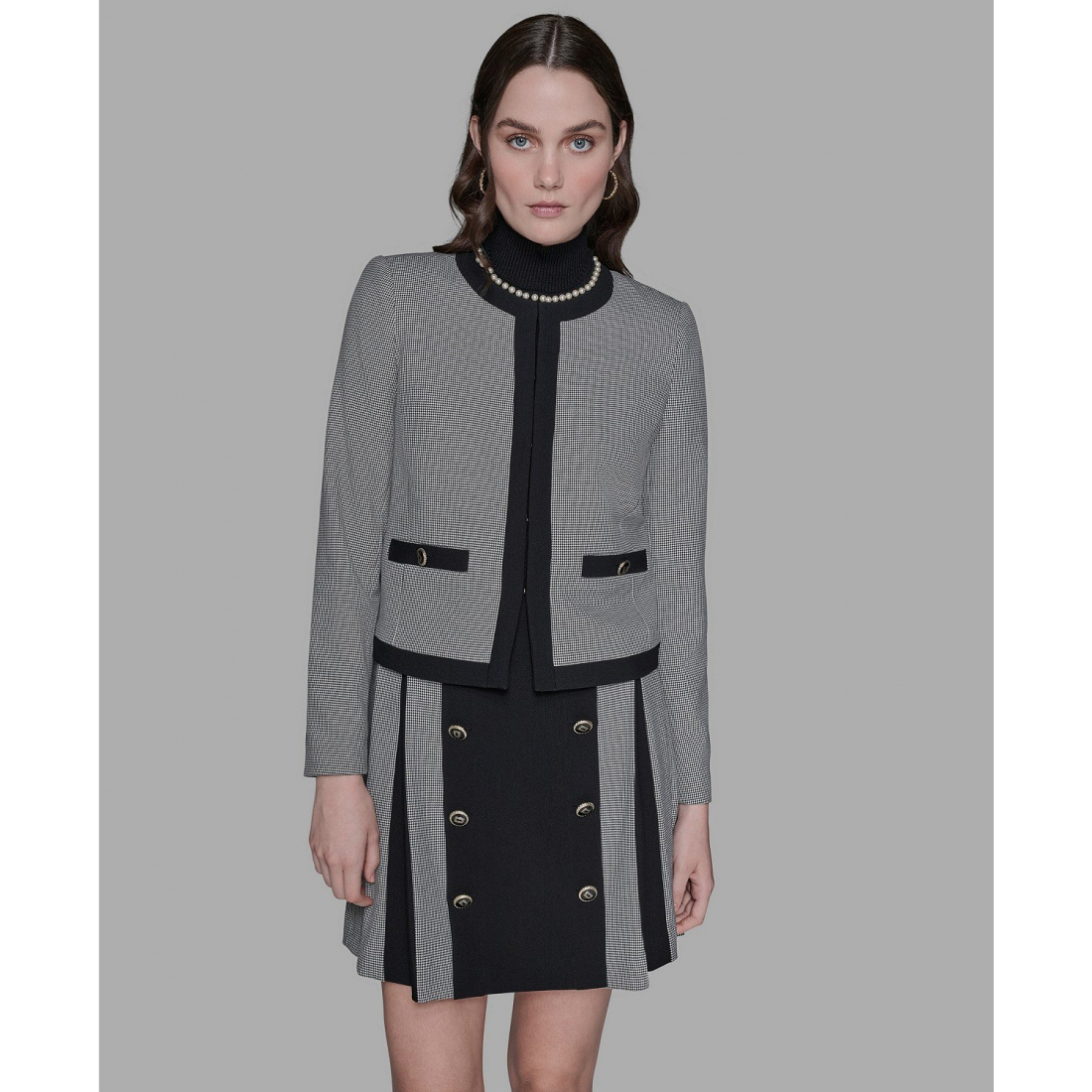 Veste 'Gingham Framed Jacket' pour Femmes