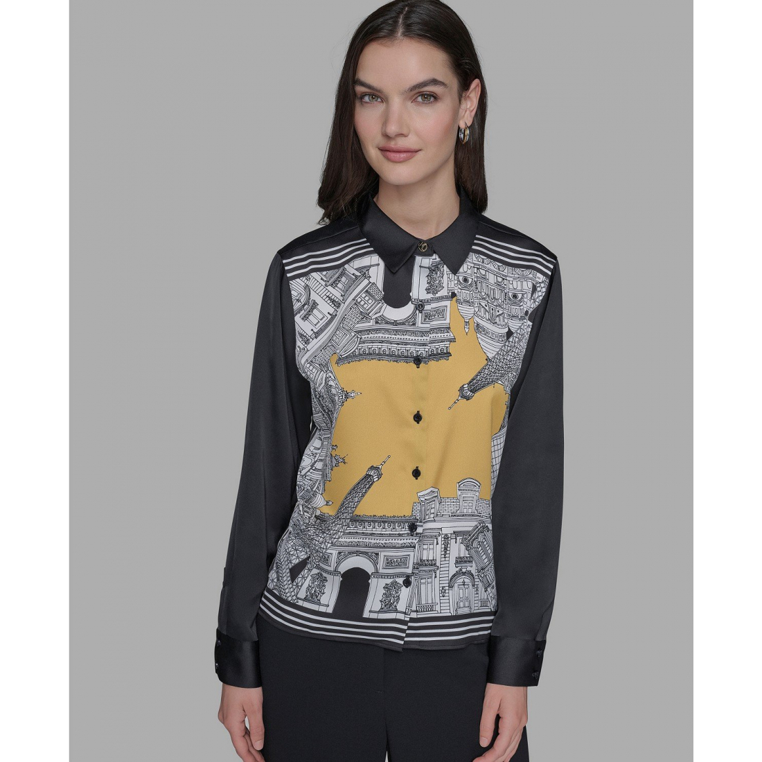 Blouse 'Paris Printed Shirt' pour Femmes