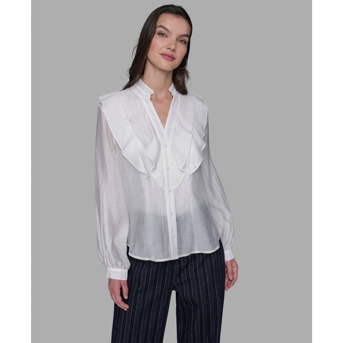 Blouse 'Big Ruffle Collar Neck Blouse' pour Femmes