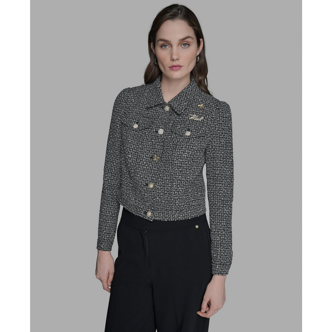 Veste 'Tweed Long Sleeve Jacket' pour Femmes