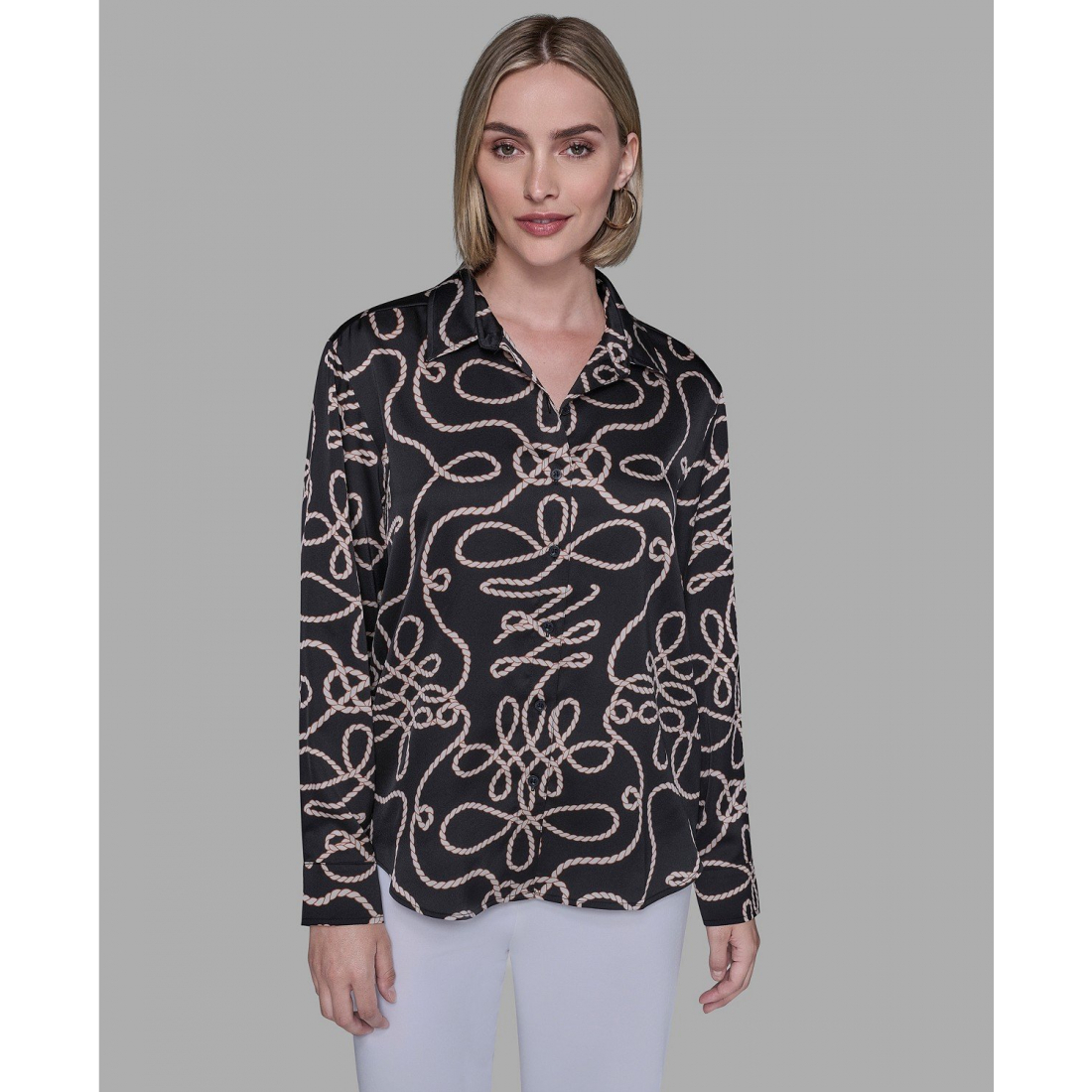 Blouse 'Printed Collared Neck Blouse' pour Femmes