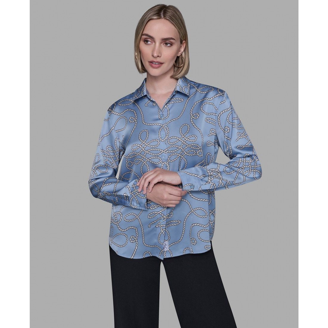 Blouse 'Printed Collared Neck Blouse' pour Femmes