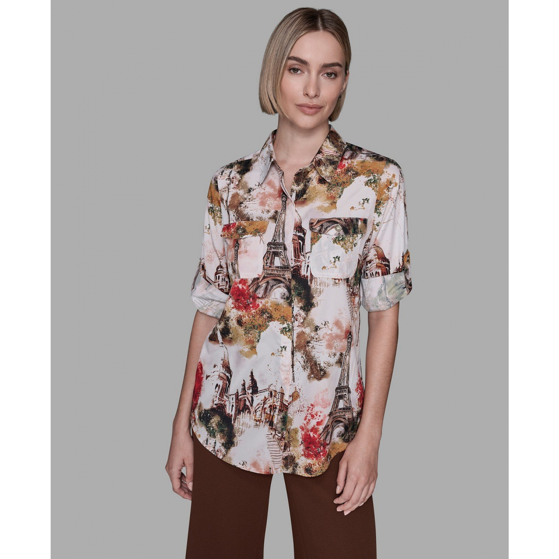 Blouse 'Paris Print Top' pour Femmes