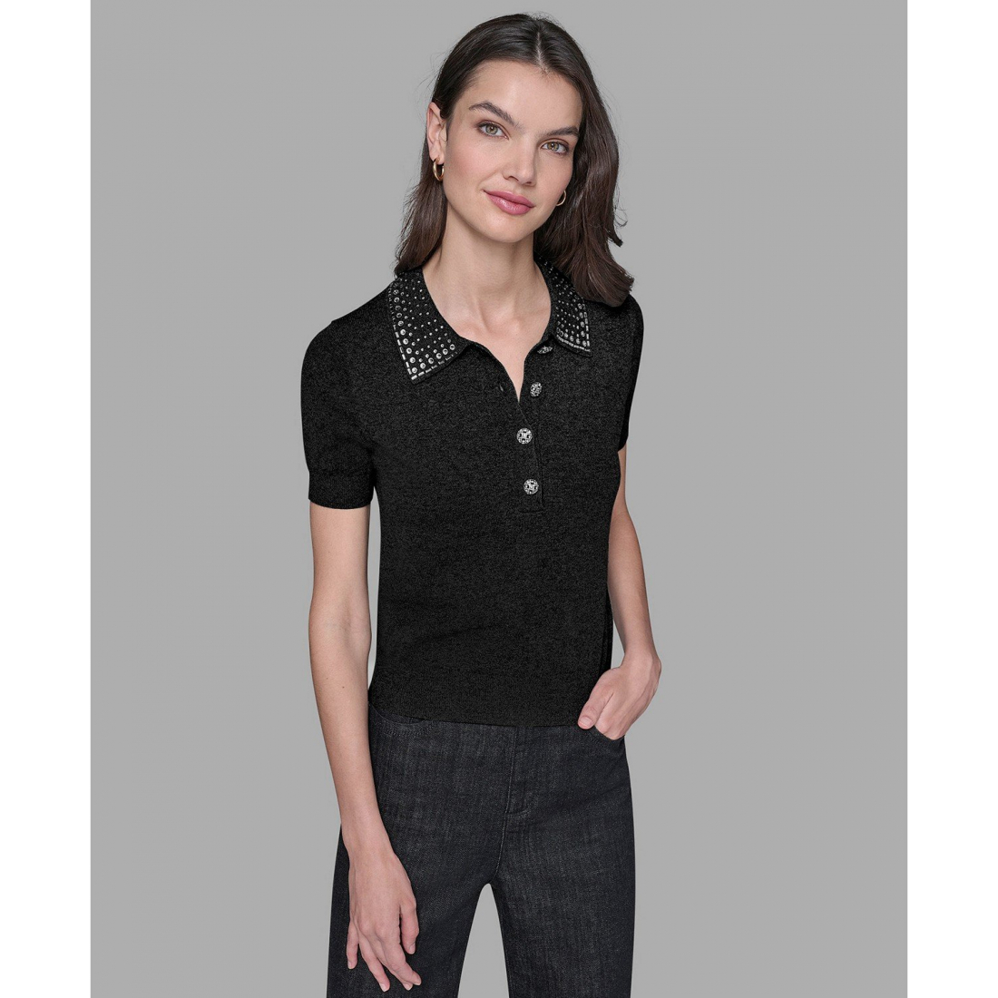 Pull 'Embellished Collar Sweater' pour Femmes