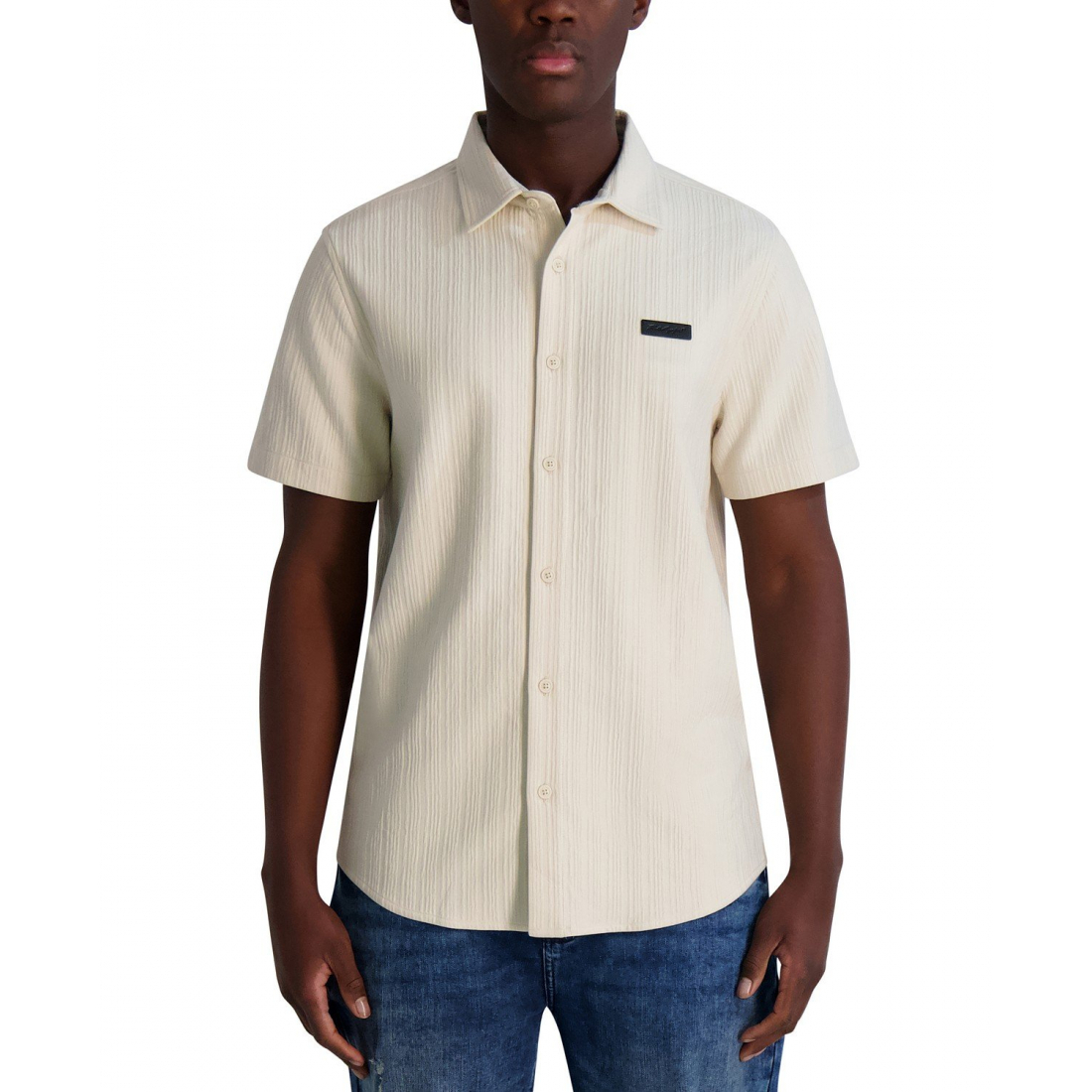 Chemise à manches courtes 'Button Front' pour Hommes