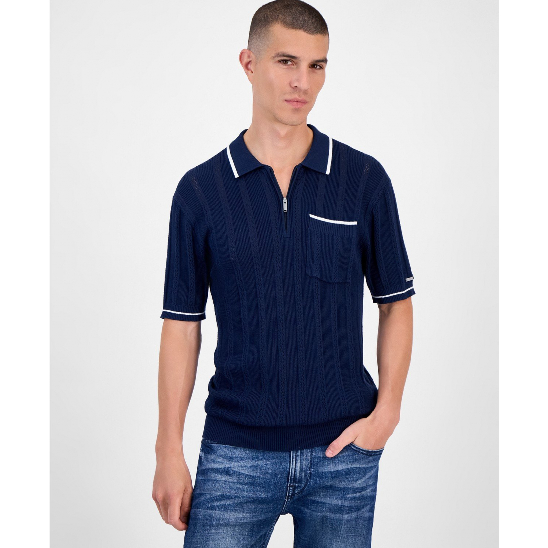 Polo 'Half-Zip Knit' pour Hommes