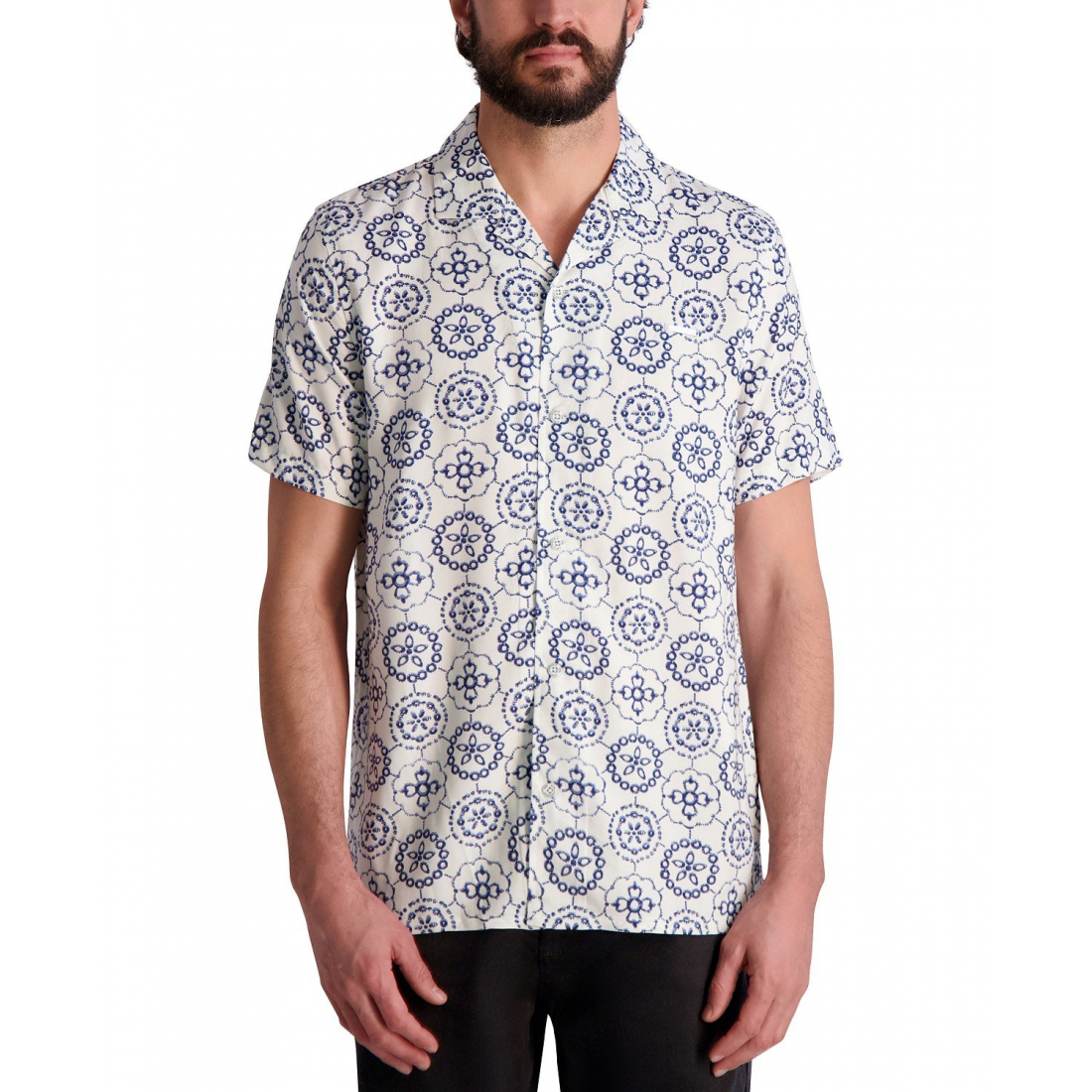 Chemise à manches courtes 'Medallion Print Pattern' pour Hommes