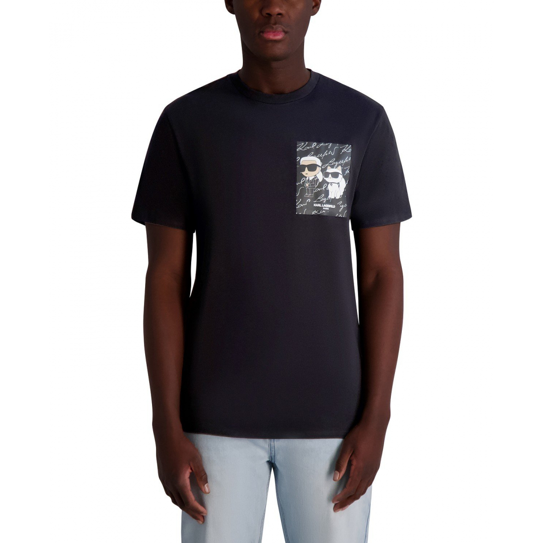 T-shirt 'Karl & Choupette Signature Chest Graphic' pour Hommes