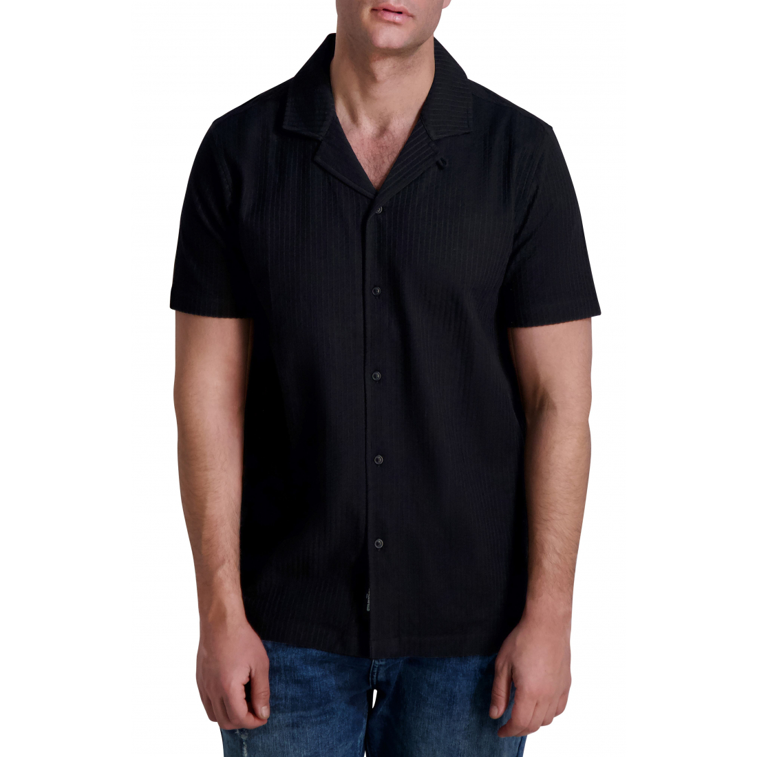 Chemise à manches courtes 'Stripe Knit Camp' pour Hommes