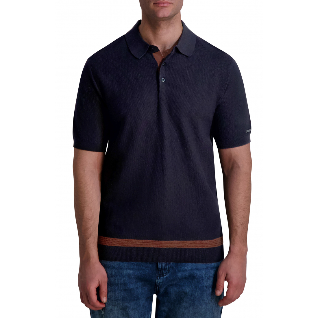 Polo 'Stripe Textured Piqué' pour Hommes