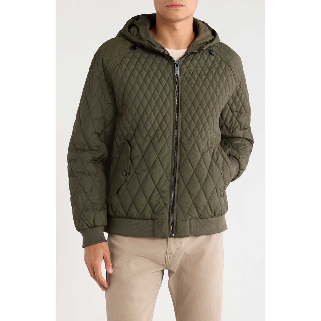 Veste matelassée 'Hooded Diamond' pour Hommes