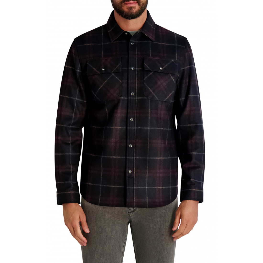 Chemise 'Plaid Ponte' pour Hommes