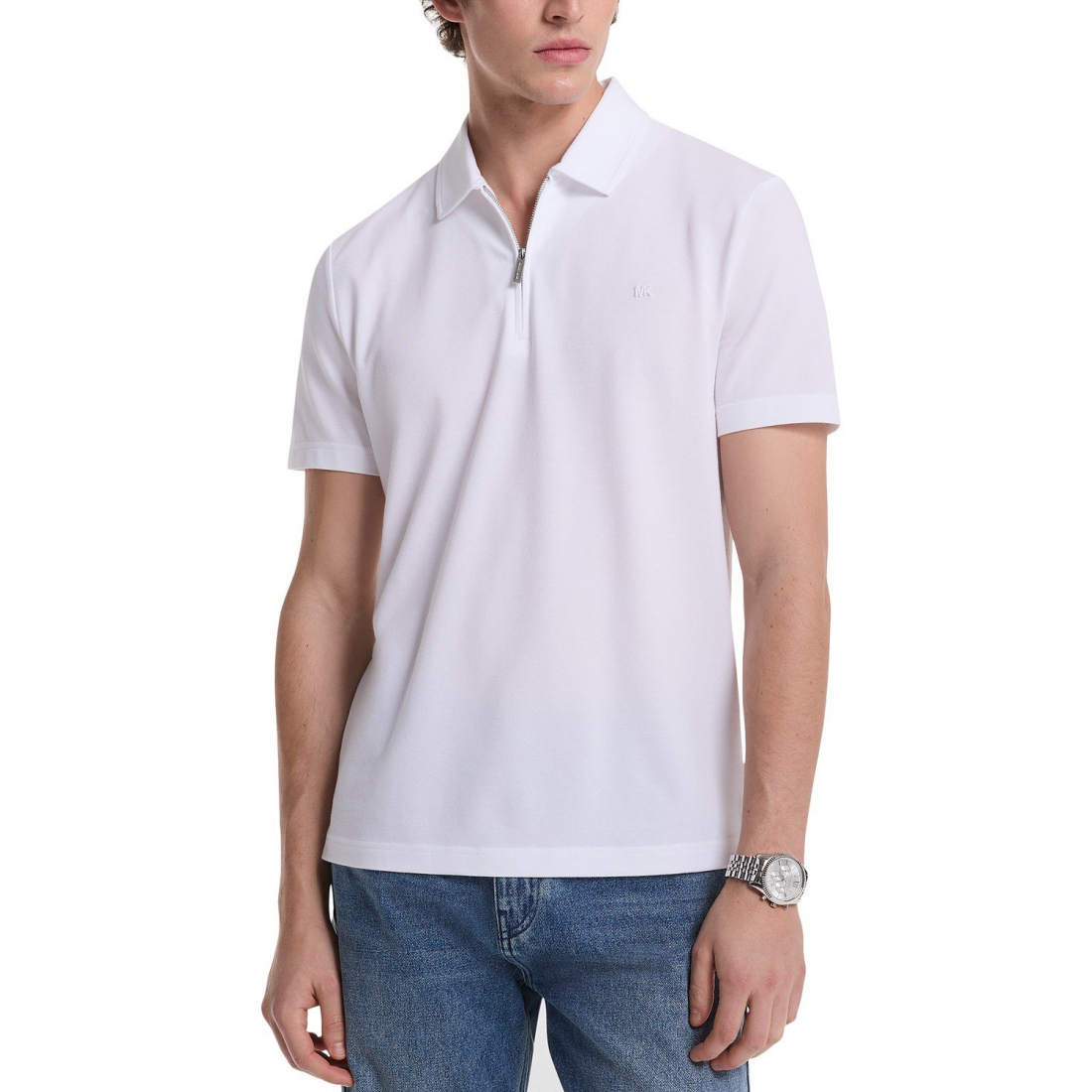 Polo 'Sleek Regular-Fit 1/4-Zip Piqué' pour Hommes