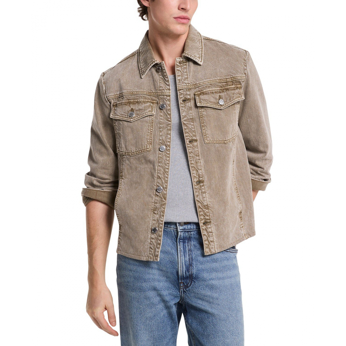 Veste en jeans 'Regular-Fit Pigment-Dyed' pour Hommes