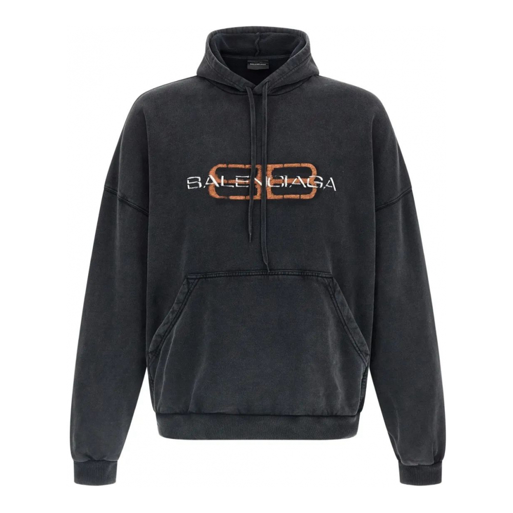 Men's 'Front-Print Kangaroo-Pocket' Hoodie