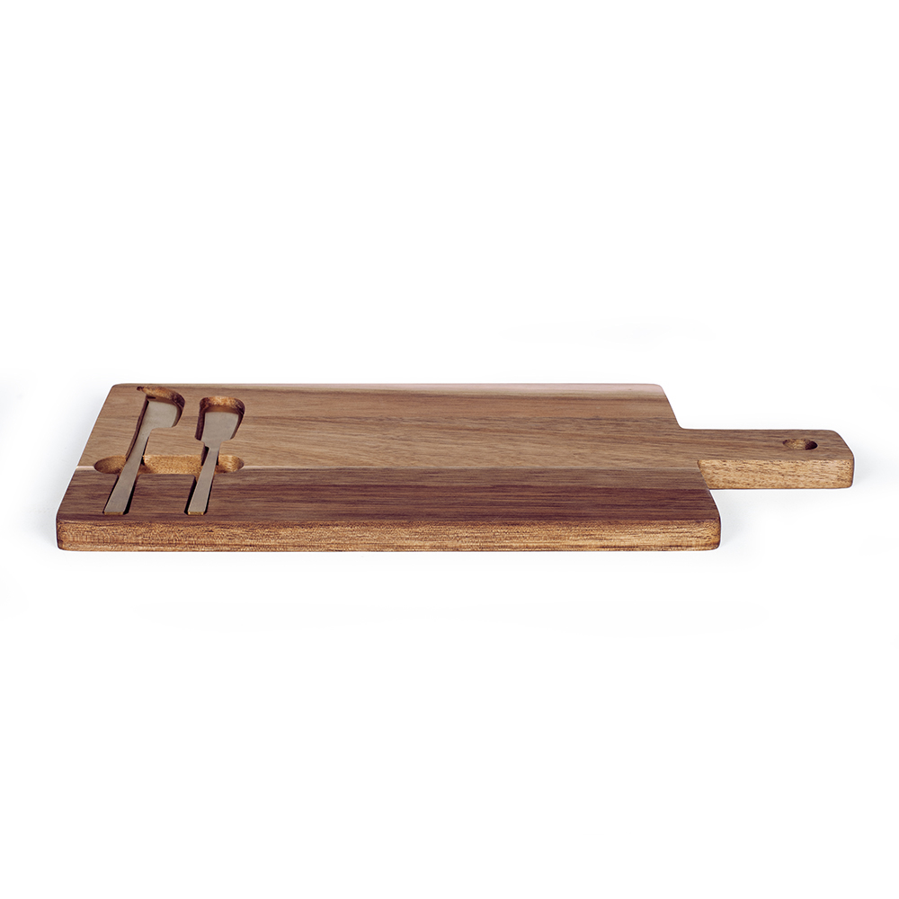 Acacia Cheese Board And Knives